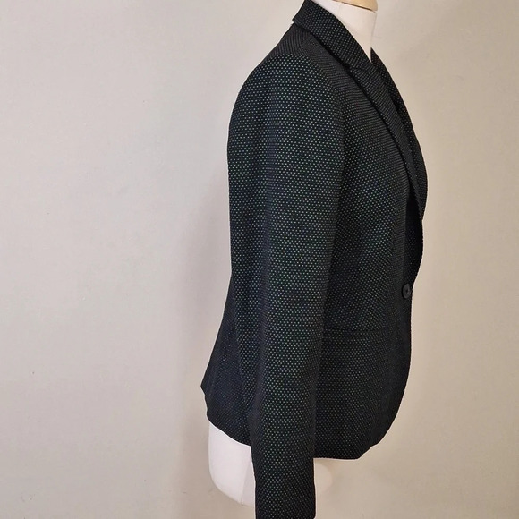 Tommy Hilfiger micro polka-dot single breast blazer SZ 6 - Picture 3 of 10